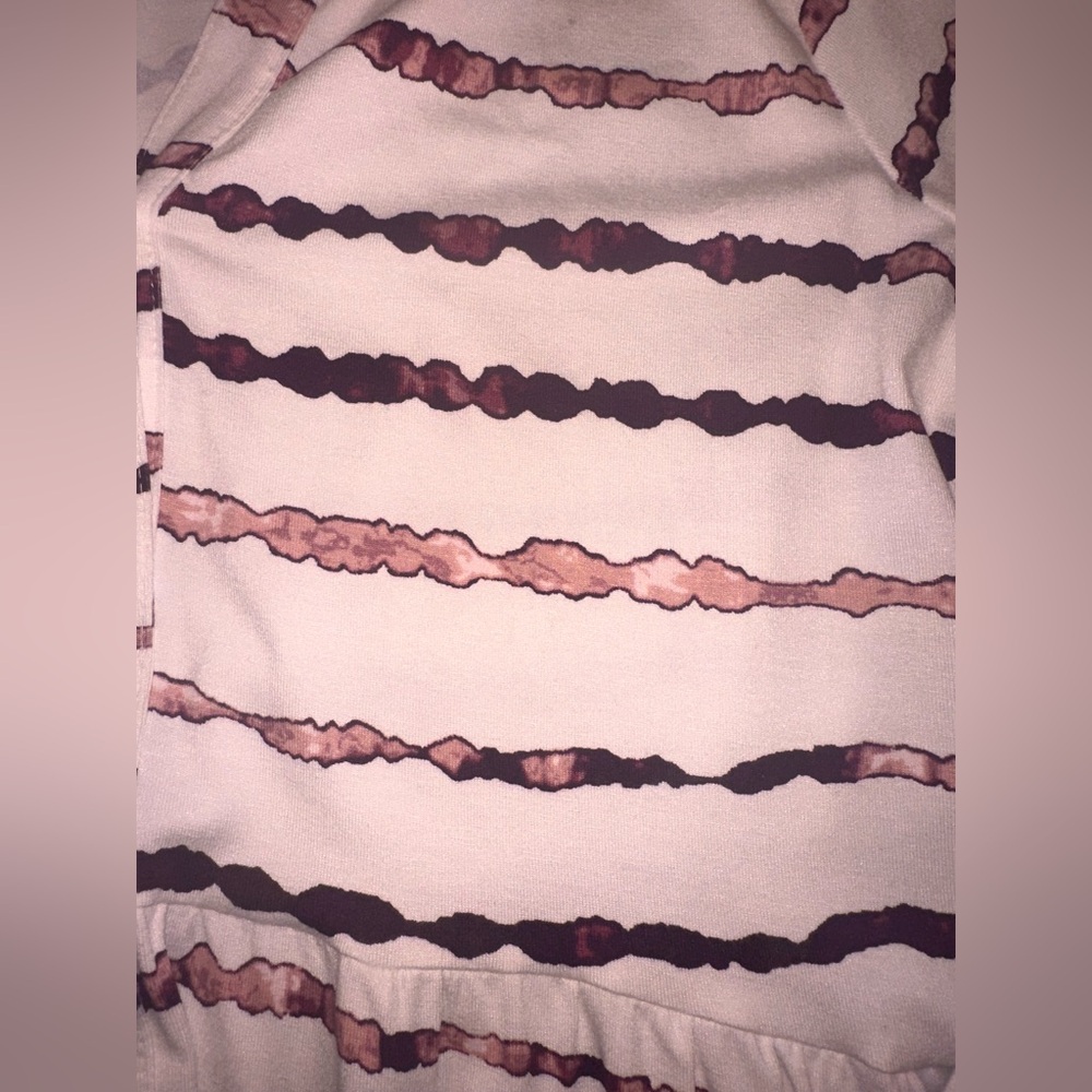 EUC Wonderly Striped High‎ Low Button Up Long Sleeve Shirt Size Medium - Picture 10 of 10